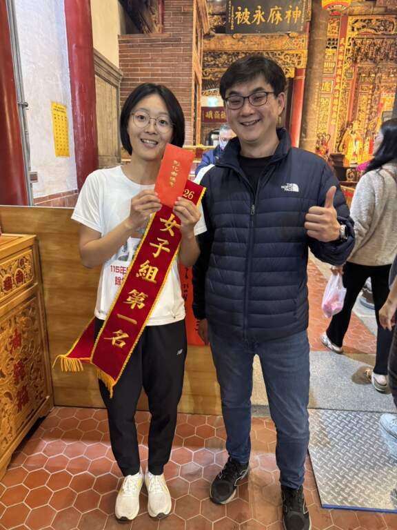 吳韋達助理陳柔安奪南瑤宮路跑女子冠軍展女力