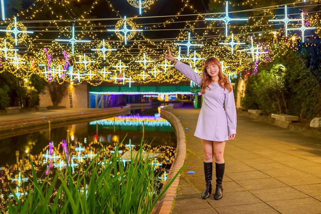 中港大排光雕展3/6展開　7米「星耀之樹」點亮河廊