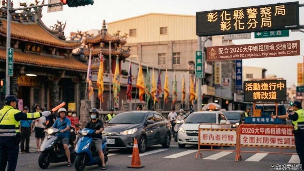 大甲媽祖遶境4/18抵彰化　市區多路段交通管制用路人請提前改道