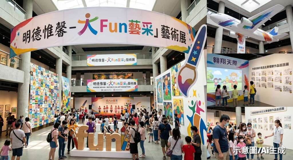 百件童心創作北港綻放　明德藝術展點亮雲林教育力